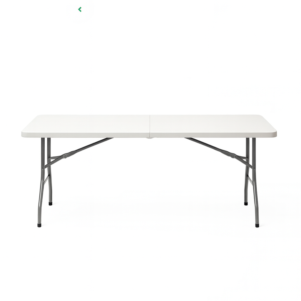 Mesa de jardín plegable blanca