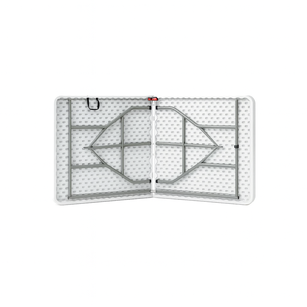 Mesa de jardín plegable blanca